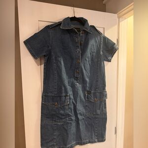 Vintage Harve Benard Blue Denim Mini Dress size 4